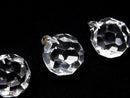[Video] Crystal AAA+ "Buckyball" Faceted Round 18mm Pendant Silver925 1pc