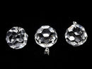[Video] Crystal AAA+ "Buckyball" Faceted Round 18mm Pendant Silver925 1pc
