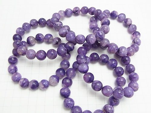 [Video] Angel Silica (Charoite with Silica) AA+ Round 12mm 1strand (Bracelet)