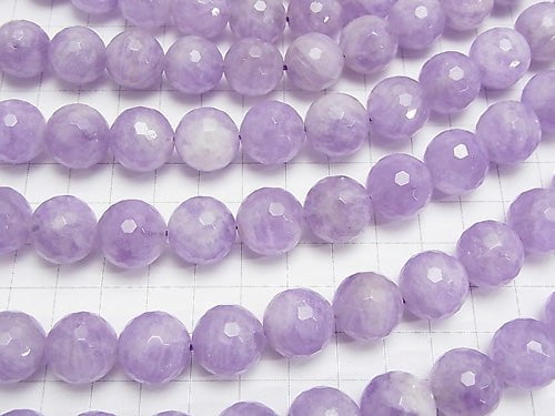 Lavender Amethyst AA ++ 128 Faceted Round 14 mm half or 1 strand (aprx.15 inch / 36 cm)