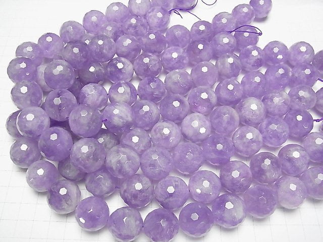 [Video] Lavender Amethyst AA++ 128Faceted Round 20mm 1/4 or 1strand beads (aprx.15inch/36cm)