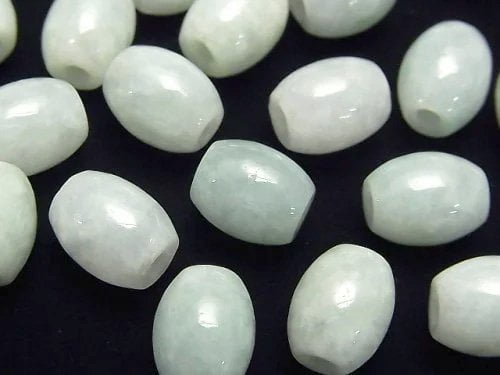 [Video] Burma Jadeite AAA- Rice 13x10x10mm [3mm hole] 4pcs