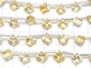 [Video]High Quality Brazilian Citrine AAA Diamond Princess Cut 8x8mm 1strand (8pcs )
