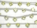 [Video] 1strand $12.99! High Quality Brazil Lemon Quartz AAA Diamond Princess Cut 8 x 8 mm 1 strand (10 pcs)