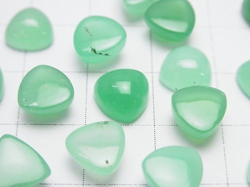 4pcs $15.99! Chrysoprase AA++ Triangle Cabochon 8x8mm 4pcs