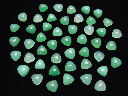 4pcs $15.99! Chrysoprase AA++ Triangle Cabochon 8x8mm 4pcs