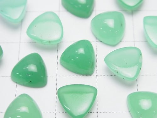 3pcs $14.99! Chrysoprase AA++ Triangle Cabochon 9x9mm 3pcs