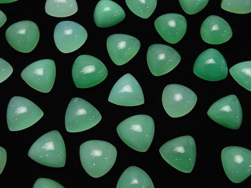 3pcs $14.99! Chrysoprase AA++ Triangle Cabochon 9x9mm 3pcs