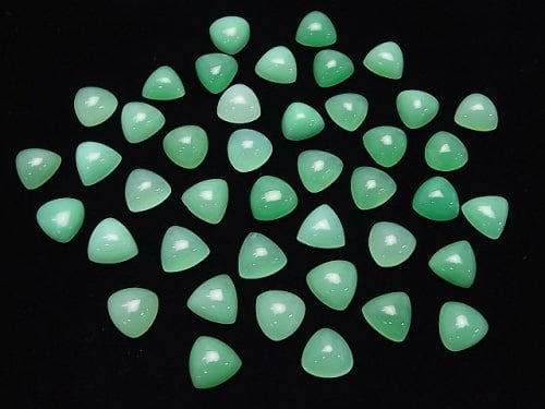 3pcs $14.99! Chrysoprase AA++ Triangle Cabochon 9x9mm 3pcs