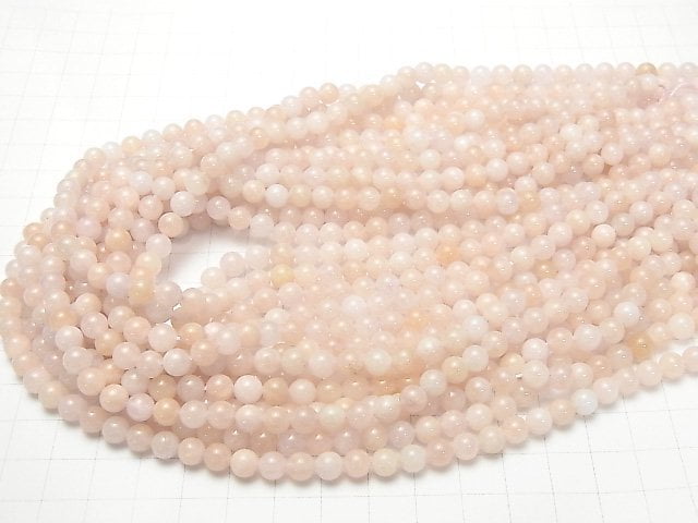 [Video]1strand $15.99! Morganite AA Round 6mm 1strand beads (aprx.15inch/38cm)