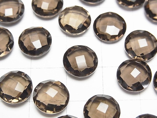 [Video] High Quality Smoky Quartz AAA Undrilled Coin Cushion Cut 10x10x4mm 5pcs $9.79!