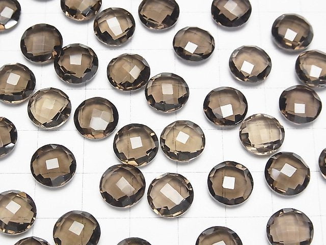 [Video] High Quality Smoky Quartz AAA Undrilled Coin Cushion Cut 10x10x4mm 5pcs $9.79!