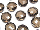 Coin, Smoky Quartz, Undrilled Gemstone Beads
