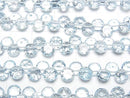 [Video]High Quality Sky Blue Topaz AAA- Round Faceted 6x6mm half or 1strand beads (aprx.4inch/9cm)