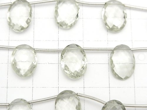 1 strand $29.99! High Quality Green Amethyst AAA Faceted Oval 14 x 10 x 5 mm 1 strand (10 pcs)