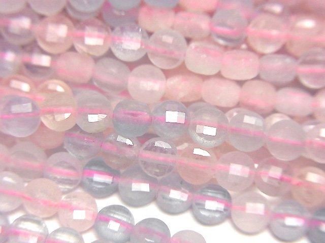 [Video]High Quality! Beryl Mix (Multicolor Aquamarine) AA+ Faceted Coin 4x4x2.5mm 1strand beads (aprx.15inch/37cm)