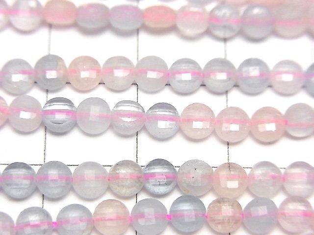 [Video]High Quality! Beryl Mix (Multicolor Aquamarine) AA+ Faceted Coin 4x4x2.5mm 1strand beads (aprx.15inch/37cm)