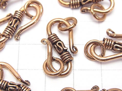 Copper Jump Designed with Ring S Hook 23 x 11 x 2 mm Oxidized Finish 4 pcs $3.19