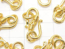 Copper S Hook with Jump Ring 23x11x2mm 18KGP 4pcs