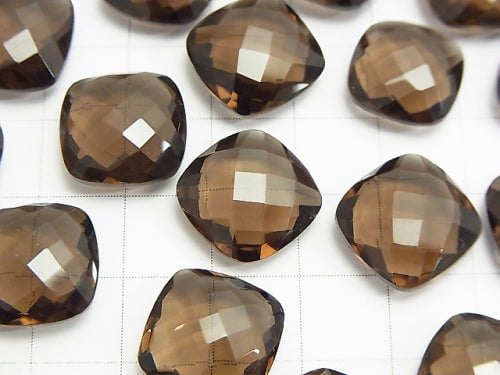 High Quality Smoky Quartz AAA Undrilled Square Cushion Cut 14x14x5mm 3pcs $14.99!