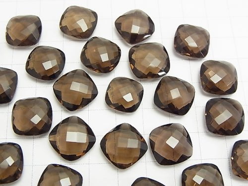 High Quality Smoky Quartz AAA Undrilled Square Cushion Cut 14x14x5mm 3pcs $14.99!