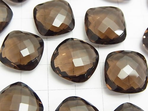 High Quality Smoky Quartz AAA Undrilled Square Cushion Cut 16x16x6mm 3pcs $19.99!