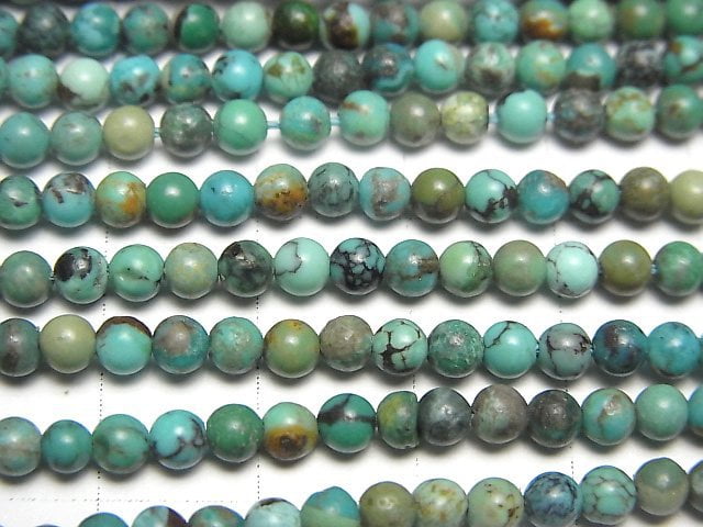 Turquoise AA Round 3.5mm 1strand beads (aprx.15inch/37cm)