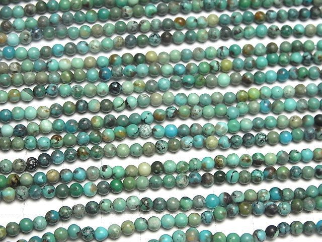 Turquoise AA Round 3.5mm 1strand beads (aprx.15inch/37cm)