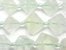 [Video] Green Fluorite 8 Faceted 1 strand beads (aprx.15inch/36cm)