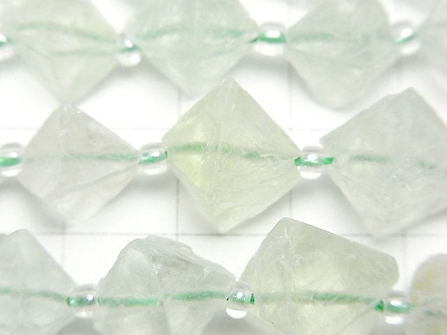 [Video] Green Fluorite 8 Faceted 1 strand beads (aprx.15inch/36cm)