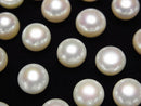[Video]Fresh Water Pearl AAA Round (Flat )3.5-10.5mm [Half Drilled Hole] 2pairs