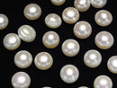 [Video]Fresh Water Pearl AAA Round (Flat )3.5-10.5mm [Half Drilled Hole] 2pairs