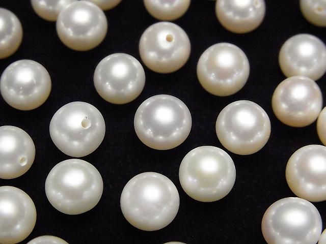 [Video] Fresh Water Pearl AAA Round 2mm-8mm [Half Drilled Hole] 2pairs