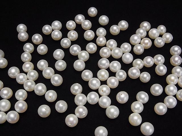 [Video] Fresh Water Pearl AAA Round 2mm-8mm [Half Drilled Hole] 2pairs