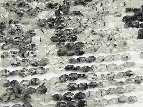 1strand $14.99! Tourmaline Quartz AA + Faceted Oval 1strand beads (aprx.13inch / 32cm)