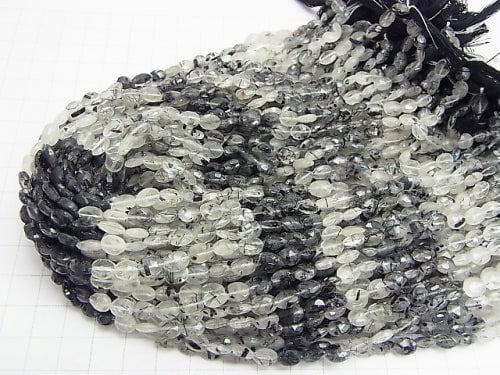 1strand $14.99! Tourmaline Quartz AA + Faceted Oval 1strand beads (aprx.13inch / 32cm)