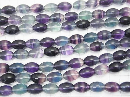 [Video] Multicolor Fluorite AA ++ Rice 14 x 10 x 10 mm half or 1 strand beads (aprx.15 inch / 37 cm)