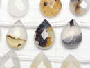 [Video]Montana Moss Agate AA++ Faceted Pear Shape 14x10x5mm half or 1strand beads (aprx.15inch/36cm)