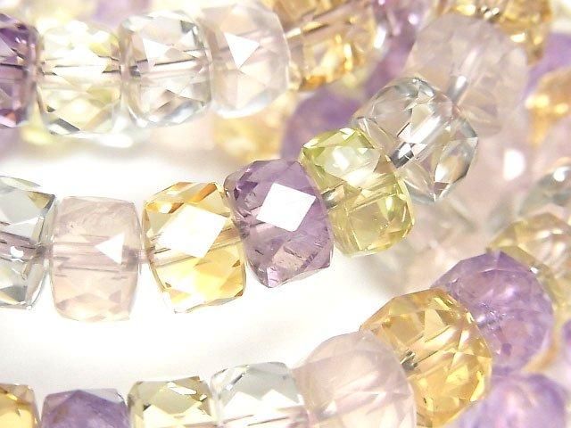 Bracelet de perles rondelles facettées 8x8x5mm en pierres mélangées de haute qualité AAA