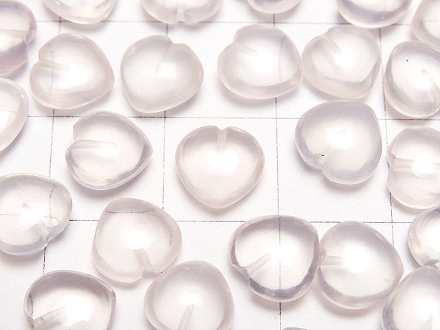 Madagascar Rose Quartz AAA Heart Shape 8 x 8 x 4 mm [Half Drilled Hole] 10 pcs $12.99!