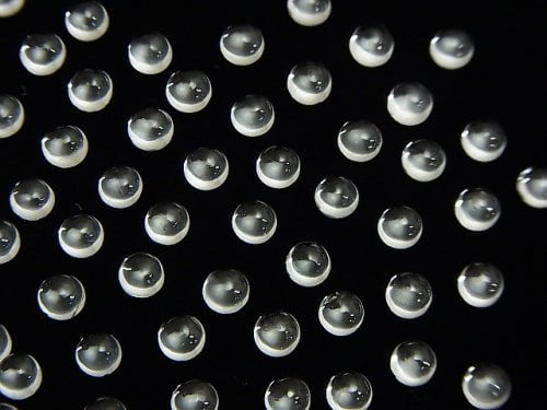 High Quality White Topaz AAA Round Cabochon 4x4mm 10pcs