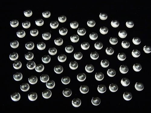 High Quality White Topaz AAA Round Cabochon 4x4mm 10pcs