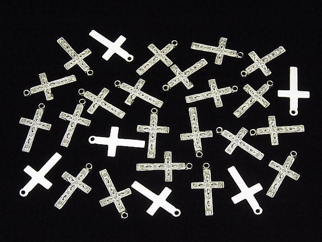 Silver925 Charm 17.5x10mm Cross 2pcs