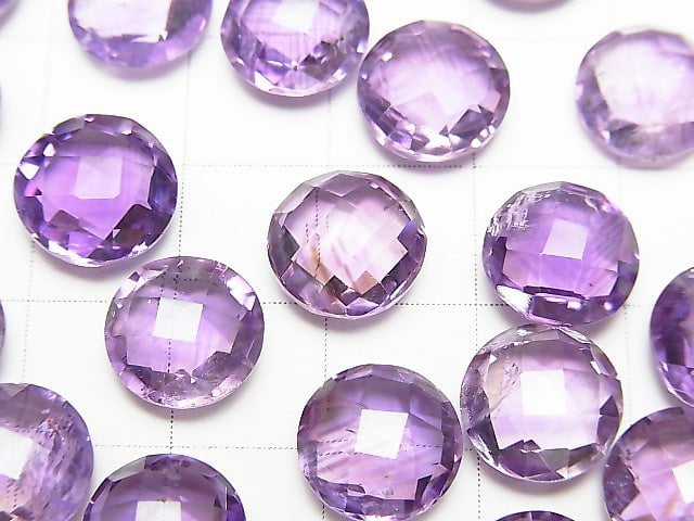 High Quality Amethyst AAA Undrilled Coin Cushion Cut 10x10x5mm 3pcs