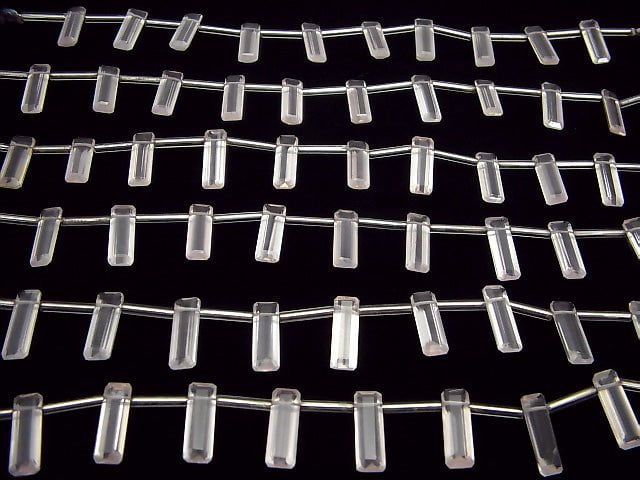 High Quality Madagascar Rose Quartz AAA Rectangle Faceted 15x5x4mm 1strand beads (aprx.5inch / 12cm)