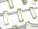 [Video] High Quality Lemon Quartz AAA Rectangle Faceted 15x5mm 1strand (8pcs)