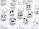 Silver925 Bezel Setting 4x4x2.5mm (with CZ) [No Coating] 2pcs