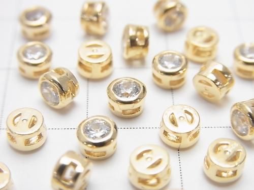 Silver 925 bezel setting 4x4x2.5mm (with CZ) [18KGP] 2pcs