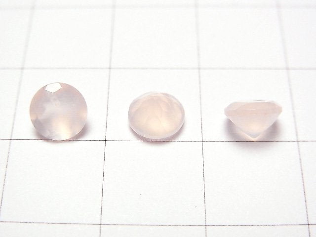 High Quality Pink color Chalcedony AAA Brilliant Cut 6 x 6 x 4 mm 1/4 or 1strand beads (aprx.9 inch / 22 cm)