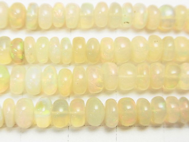 High Quality Ethiopia Opal AAA + Roundel half or 1strand beads (aprx.17inch / 41 cm)